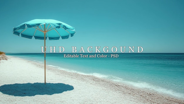 Strandparaplu op een zonnige dag