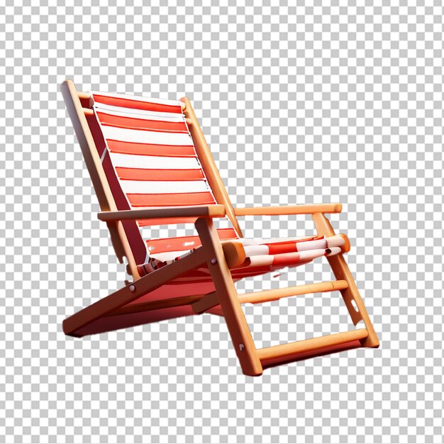 PSD strandstoel geïsoleerd 3d render