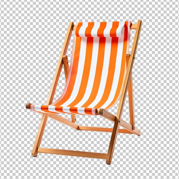Strandstoel geïsoleerd op doorzichtige achtergrond png