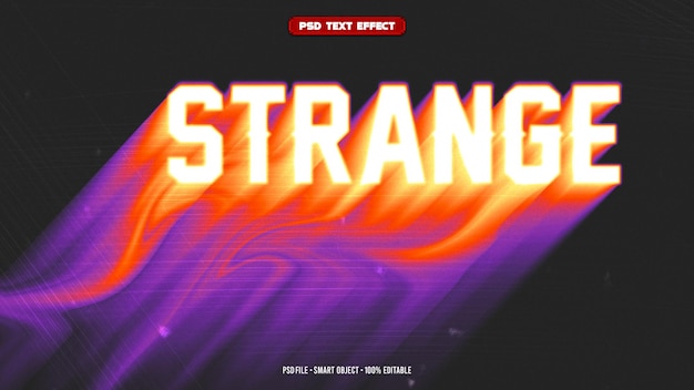 strange 3d editable text effect
