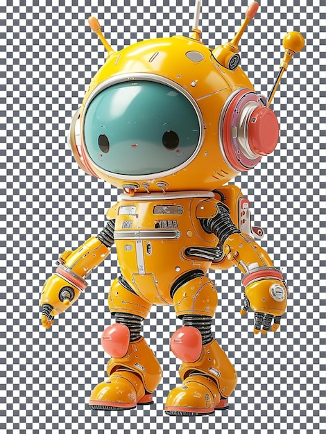 PSD strange alien spaceship isolated on transparent background