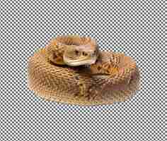 PSD strange rattlesnake isolated on transparent background