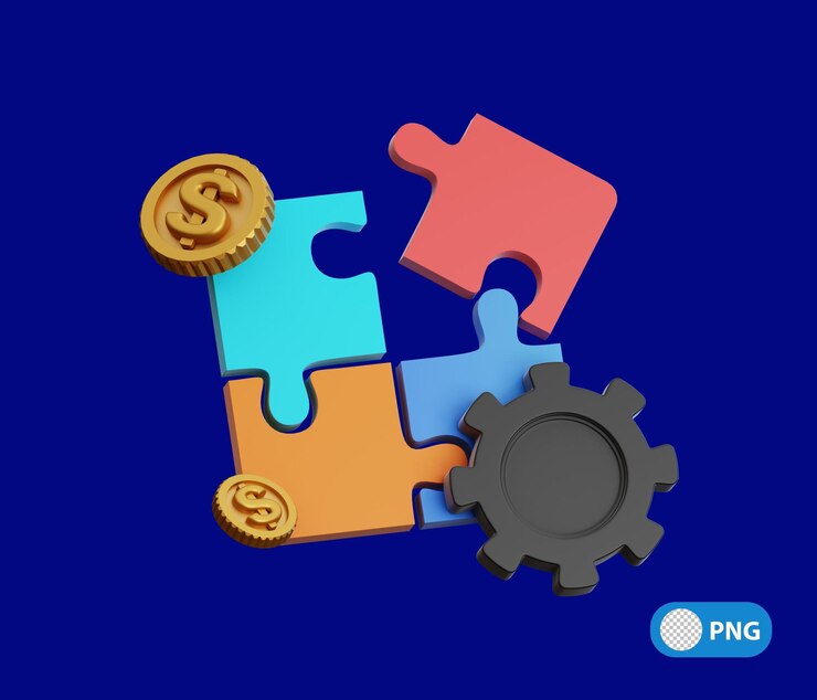 PSD strategy 3d illustration for web app etc