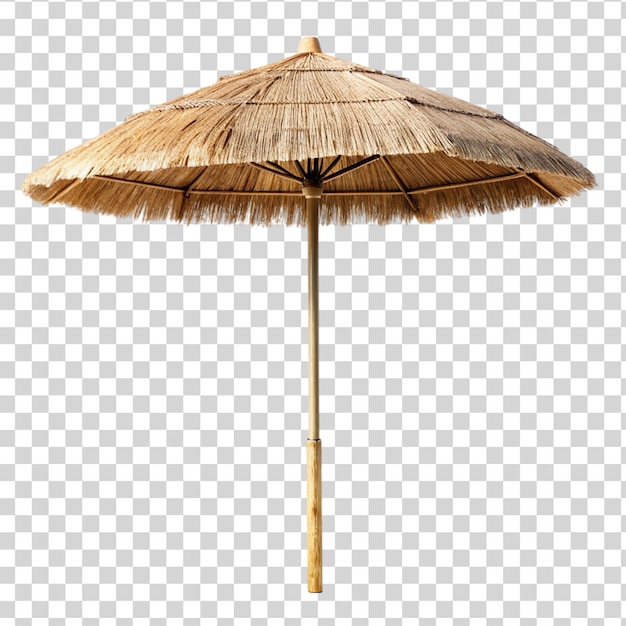 PSD ombrello da spiaggia di paglia isolato su uno sfondo trasparente