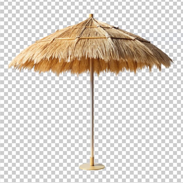 PSD ombrello da spiaggia di paglia su sfondo trasparente