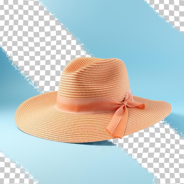 PSD straw hat alone on a transparent background