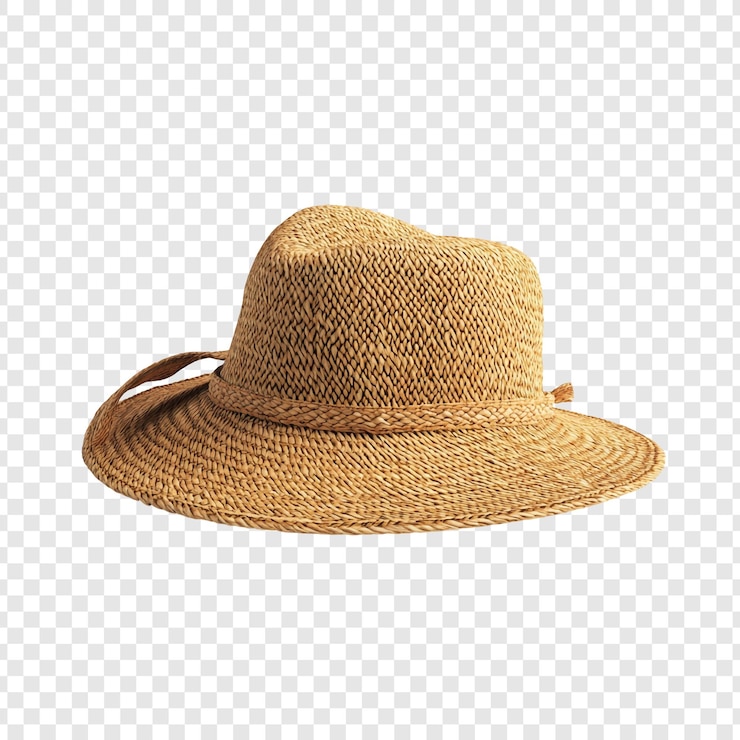 PSD straw hat fashion accessory