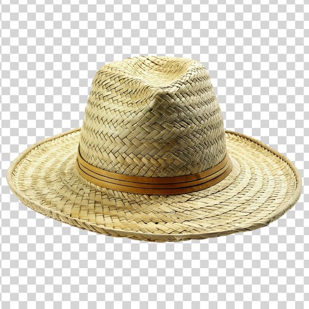 Straw hat isolated on transparent background