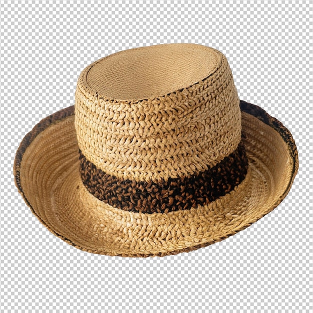 PSD straw hat for a man on transparent background