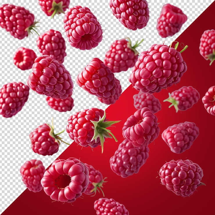 PSD strawberries isolated on white