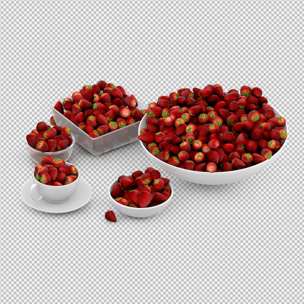 Strawberry 3d render