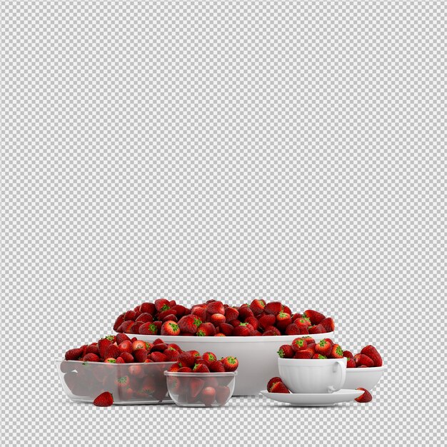 Strawberry 3d render