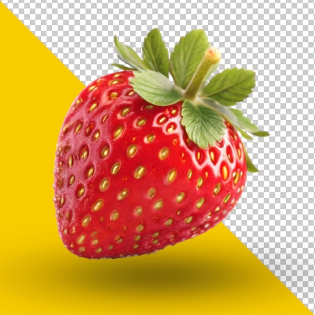 PSD strawberry fruit isolated on a transparent background psd