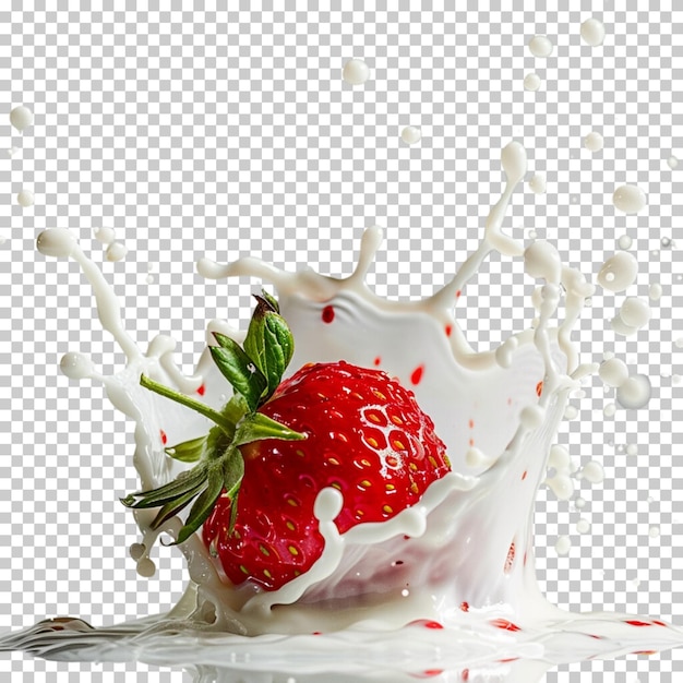 PSD strawberry fruit isolated on transparent background