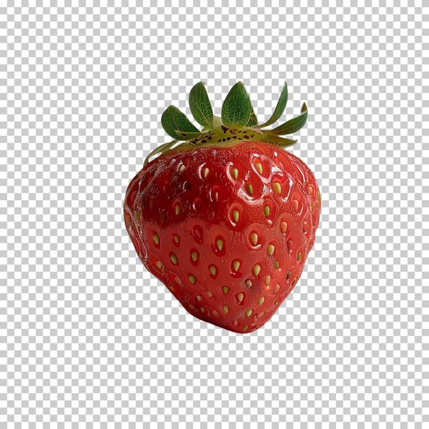 Strawberry fruit isolated on transparent background