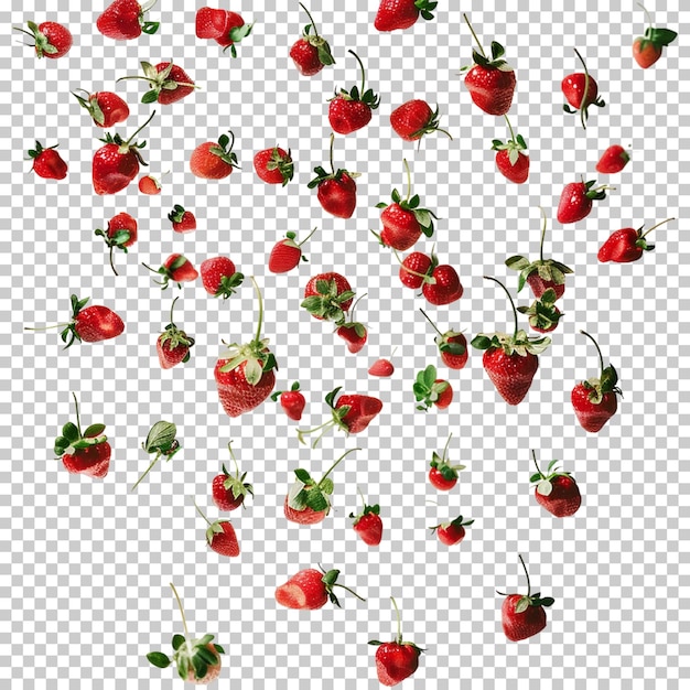 Frutta di fragola isolata su sfondo trasparente