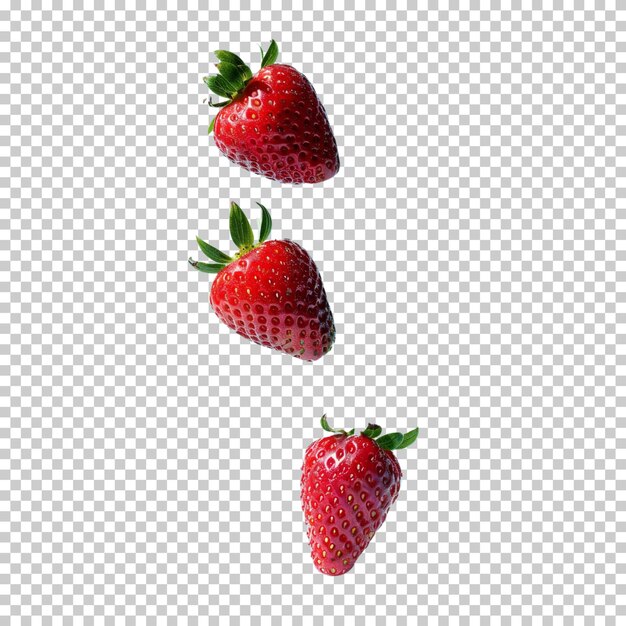 Strawberry fruit isolated on transparent background