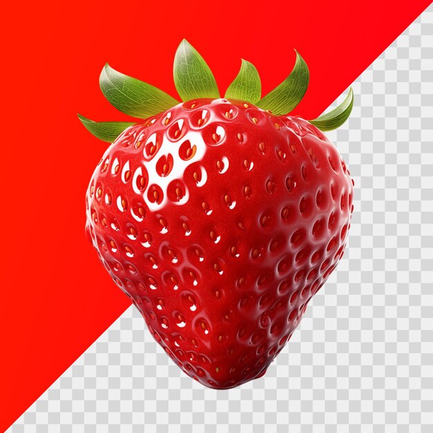 PSD strawberry fruit isolated on transparent background