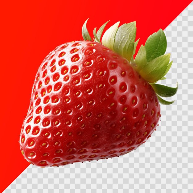 PSD strawberry fruit isolated on transparent background