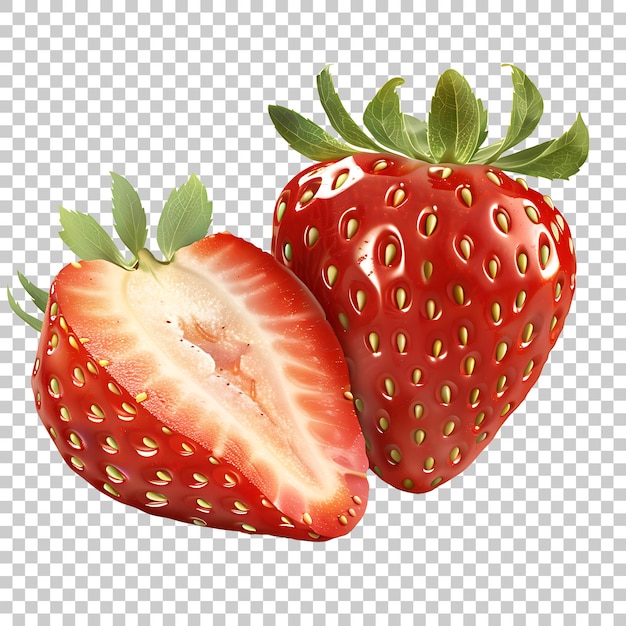 PSD 투명한 배경에 고립 된 딸기 과일 png