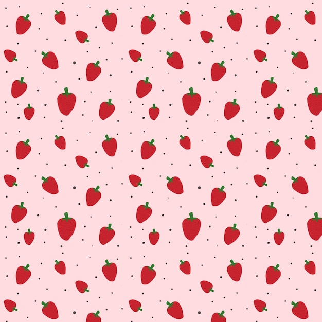 PSD strawberry handdrawn pattern