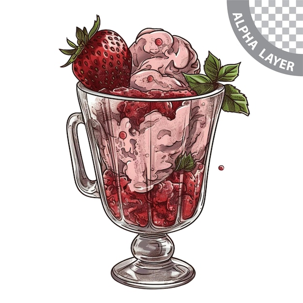 Strawberry ice cream