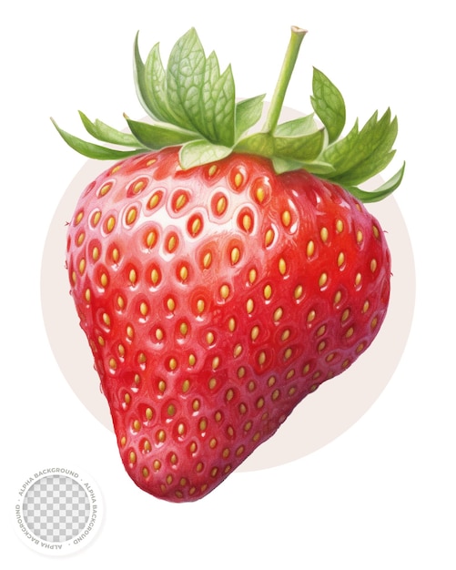 PSD illustrazione della fragola con illustrazione trasparente