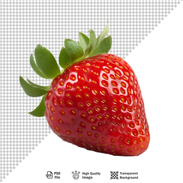 PSD strawberry isolated on transparent background