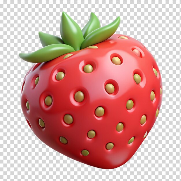 PSD strawberry isolated on transparent background