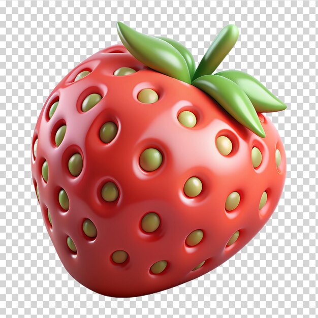 PSD strawberry isolated on transparent background