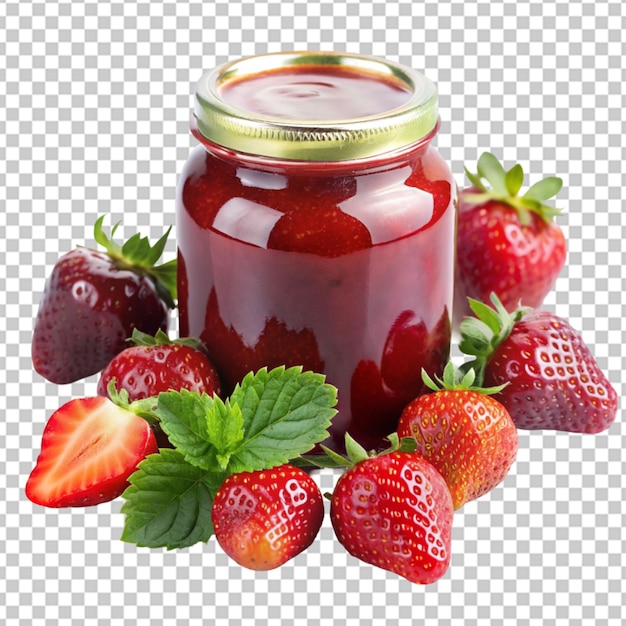 PSD strawberry jam transparent background