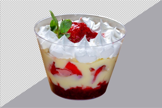 strawberry mousse with chantilly