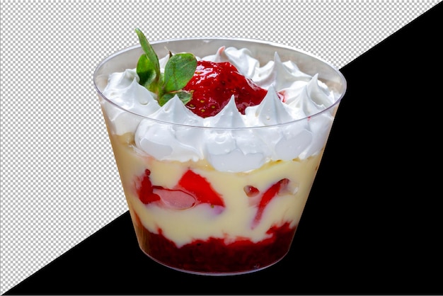 strawberry mousse with chantilly