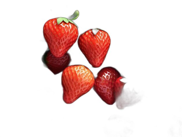 PSD strawberry psd op een witte achtergrond