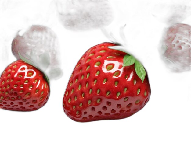 PSD strawberry psd on a white background