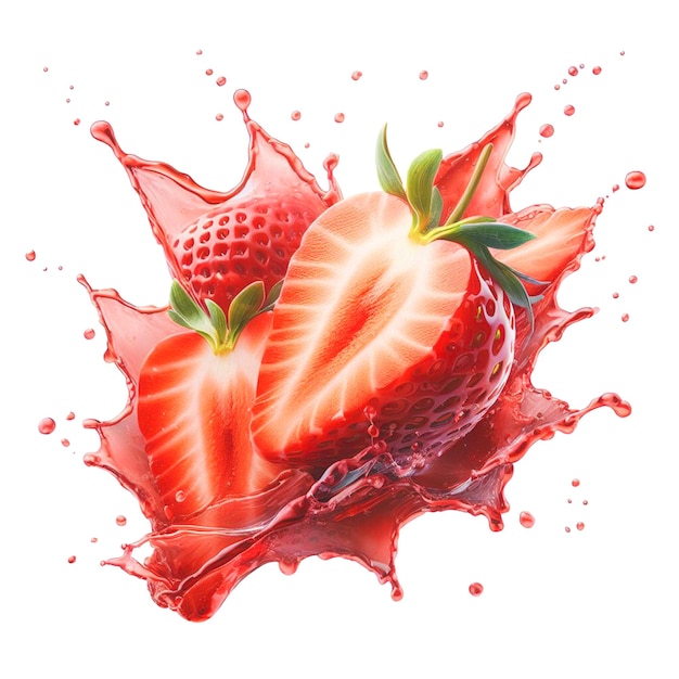 strawberry splashing liquid