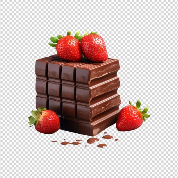 PSD strawberry on white background