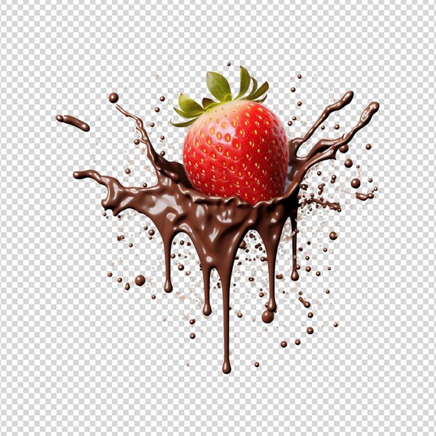 PSD strawberry on white background