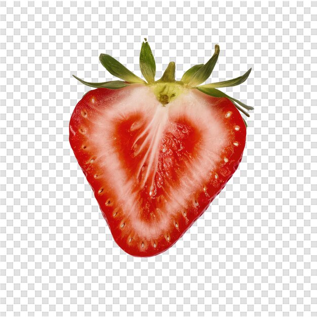 PSD a strawberry with a heart on it that says strawberry