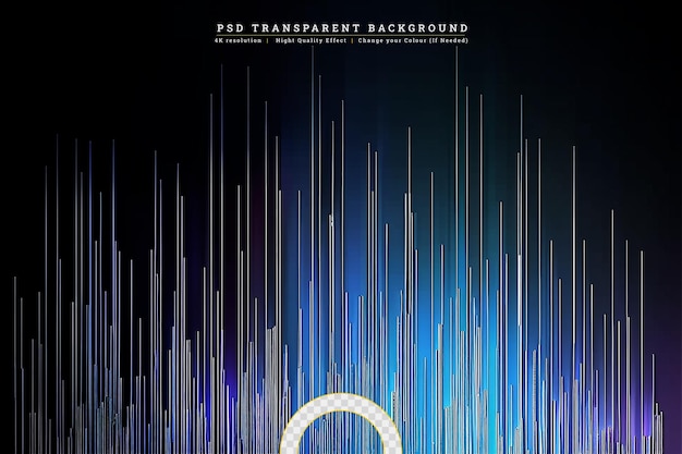 Stream of binary code design on transparent background