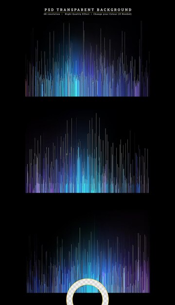 透明な背景のバイナリコードデザインのストリーム