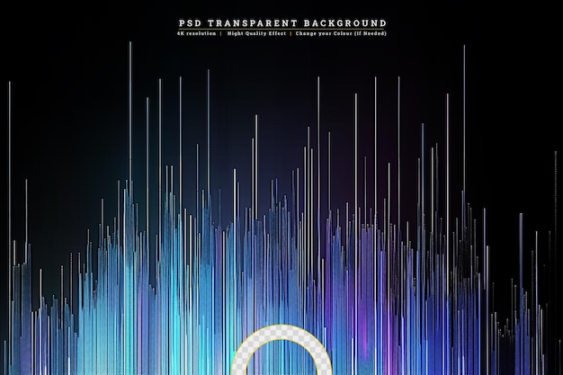 Stream of binary code design on transparent background