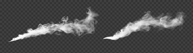 PSD stream white smoke isolated on transparent background png psd