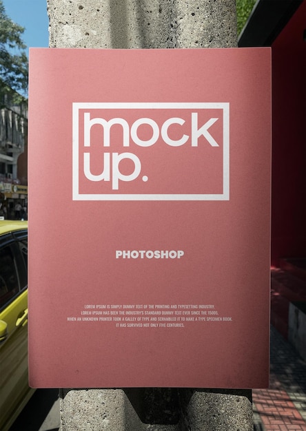 Street advertising mockup realistic