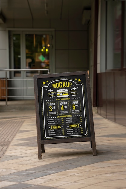 PSD street announcement mockup design