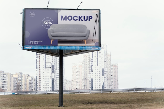 PSD street billboard display mock-up outdoors