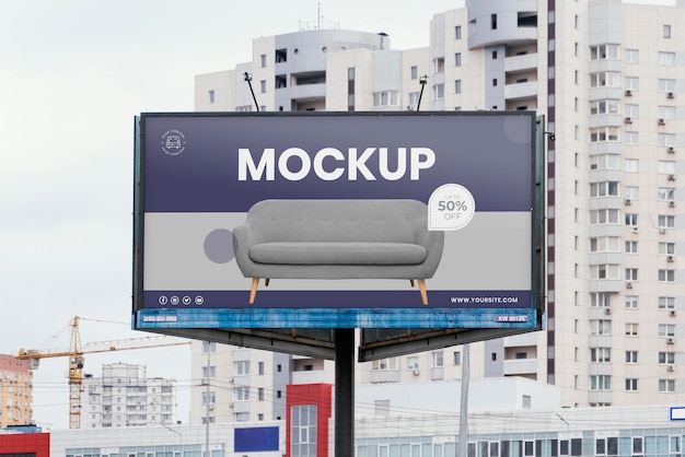 PSD street billboard display mock-up outdoors