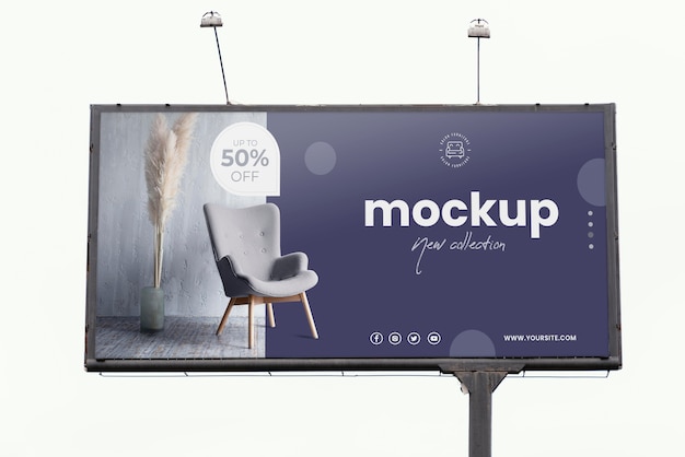 PSD street billboard display mock-up