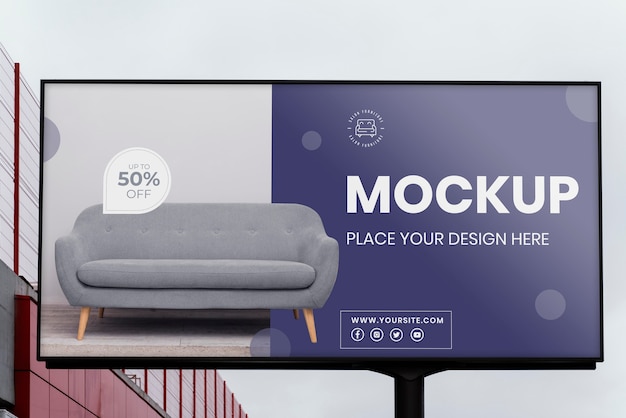 PSD street billboard display mock-up