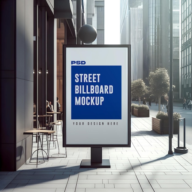 PSD street billboard mock-up